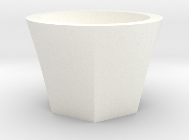 Succulent and air plant pot in White Processed Versatile Plastic