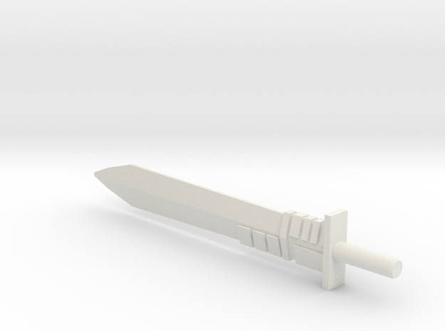 Simple Grim Sword in White Natural Versatile Plastic