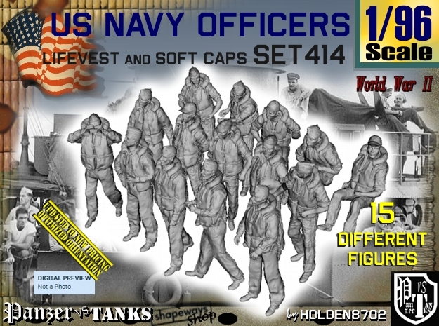 1/96 USN Officers Kapok Set 414 in Tan Fine Detail Plastic