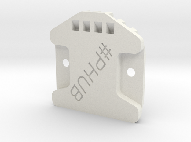 FW01 Front diffusor (2nd hole in chassis) in White Natural Versatile Plastic