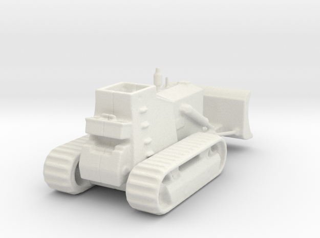 Armoured Bulldozer  d7 1/100 ww2  in White Natural Versatile Plastic