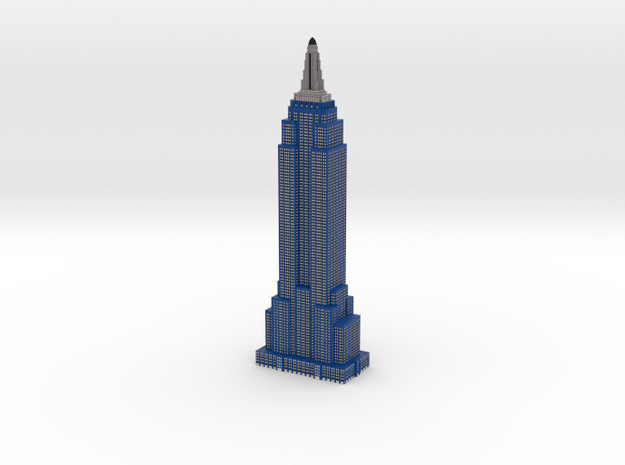 Empire State Building -  Blueberry w White windows in Full Color Sandstone