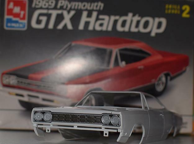 1/25 1968 Plymouth Roadrunner Grill in Clear Ultra Fine Detail Plastic