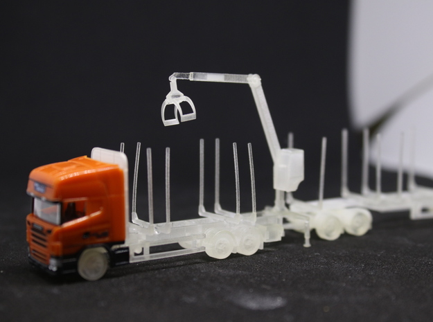 Swedish log truck and trailer in Smoothest Fine Detail Plastic