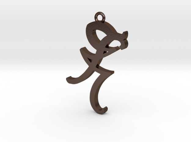 Shadow Hunters Iratze Pendant in Polished Bronze Steel