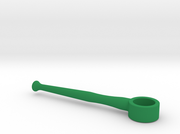 Horn Mouthpiece Rim Handle Trainer - 0.67 Inch ID in Green Processed Versatile Plastic