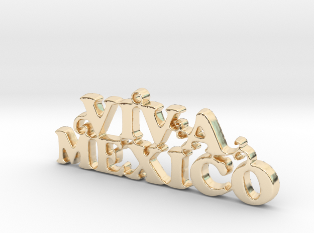 Viva Mexico! Keychain Accesory in 14K Yellow Gold
