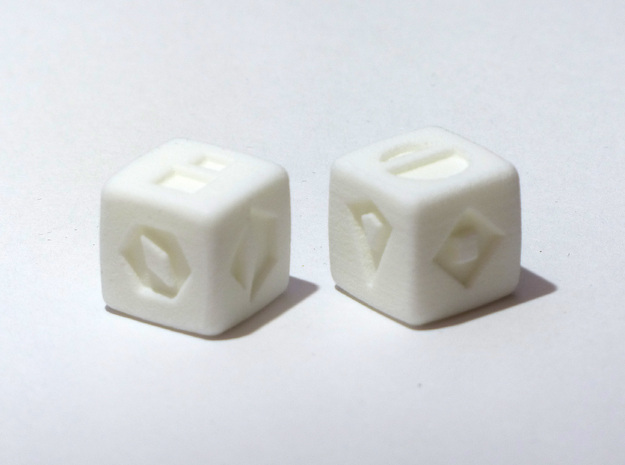 Star Wars, Sabacc Die, D6 in White Processed Versatile Plastic: Medium