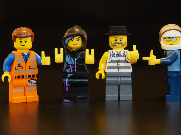 4 Custom Hands for Lego - Right set