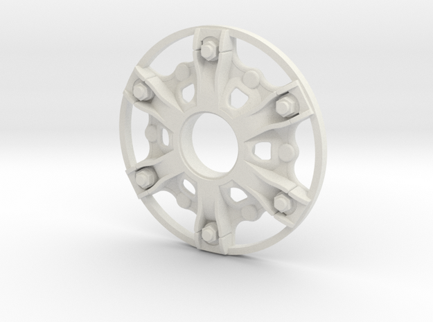 Disk-wheel in White Natural Versatile Plastic