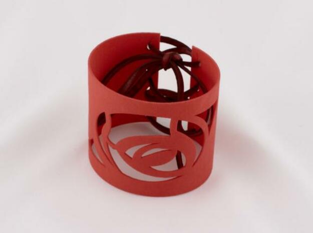 Rose w Thorn Bracelet in Red Processed Versatile Plastic