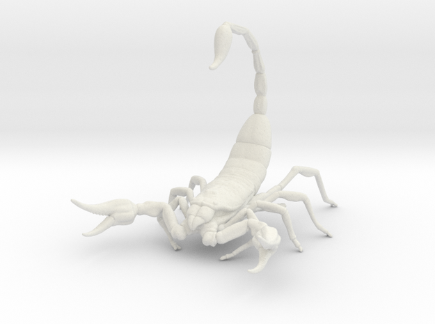 Scorpion in White Natural Versatile Plastic
