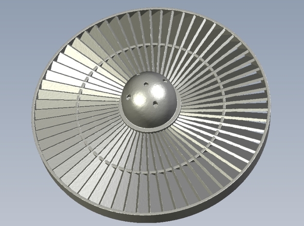 Ø19mm jet engine turbine fan A x 2 in Tan Fine Detail Plastic