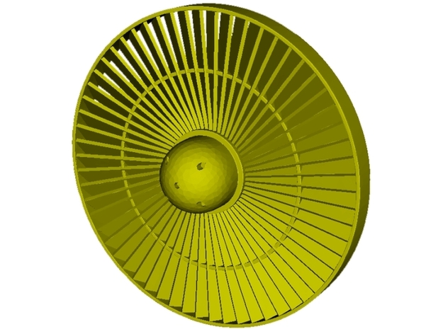 Ø19mm jet engine turbine fan A x 1 in Tan Fine Detail Plastic
