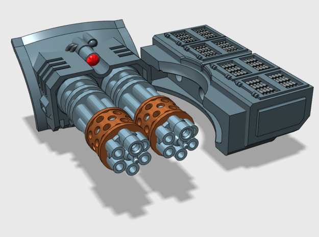 Phobos Battle Tank: Gat.Cannon Turret Weapon in Tan Fine Detail Plastic
