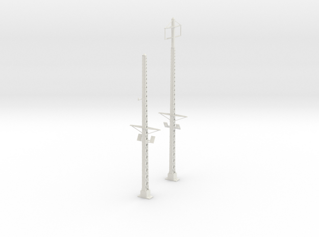 Tapered lattice cat pole span NPHL in White Natural Versatile Plastic