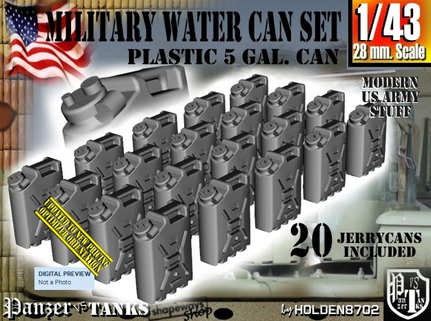 1/43 Military Water Can Set301 in Tan Fine Detail Plastic