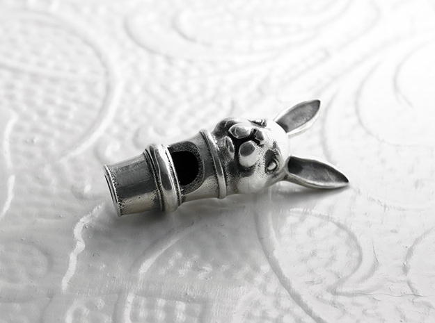 Silver Rabbit Whistle in Polished Silver