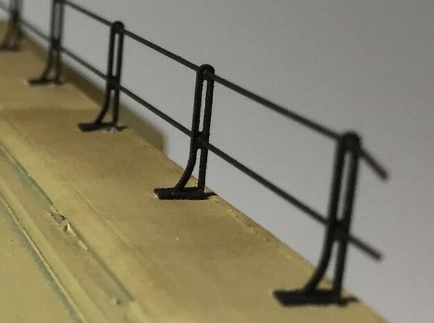 HO RDG Bridge Handrail Stanchions (12-pack) in Smoothest Fine Detail Plastic