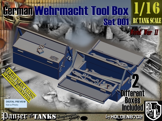 1/16 German WWII Tool Box Set001