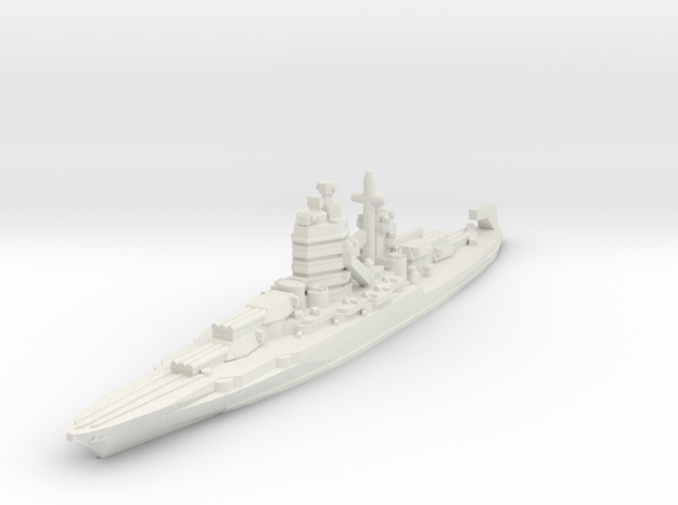 New Mexico class battleship 1/1800 in White Natural Versatile Plastic