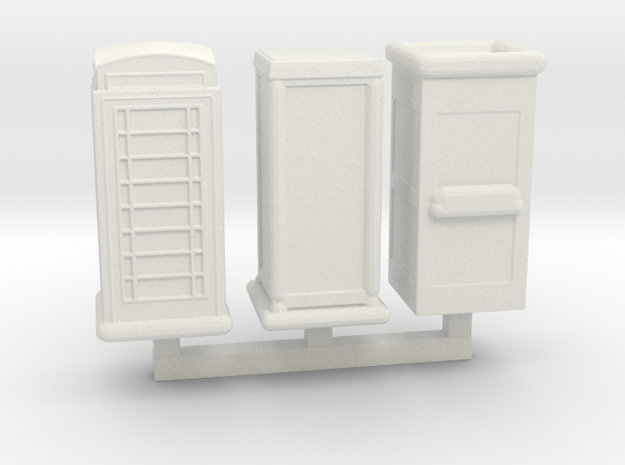 Telephone Booths Sprue  in White Natural Versatile Plastic