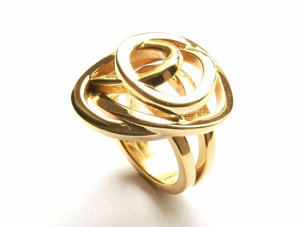 Love is in the Air Ring in 18k Gold Plated Brass: 7.25 / 54.625