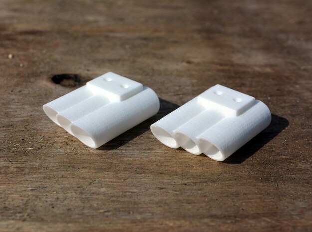 1:10 Drift Exhaust - Triple Scope set in White Processed Versatile Plastic