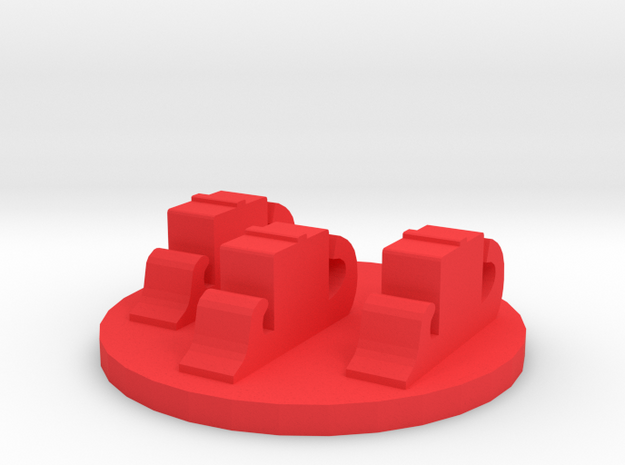 Game Piece, Galley Fleet Token in Red Processed Versatile Plastic