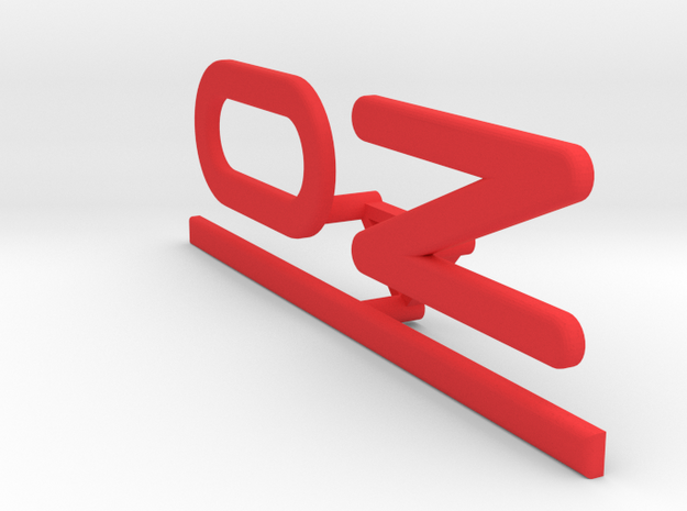 OZ Emblem for center cap flat in Red Processed Versatile Plastic