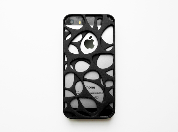 iPhone SE/5S Case_Voronoi in Black Natural Versatile Plastic