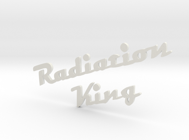 radiation king logo 3mm thick in White Natural Versatile Plastic