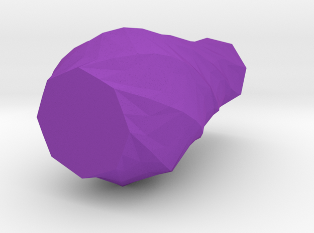 Spiral Low Poly Vase in Purple Processed Versatile Plastic: Medium