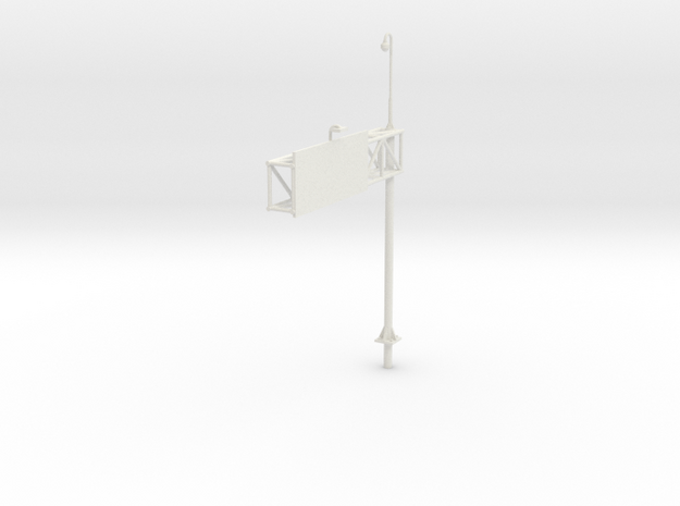Highway Cantilever Sign 1-87 HO Scale With CCTV in White Natural Versatile Plastic