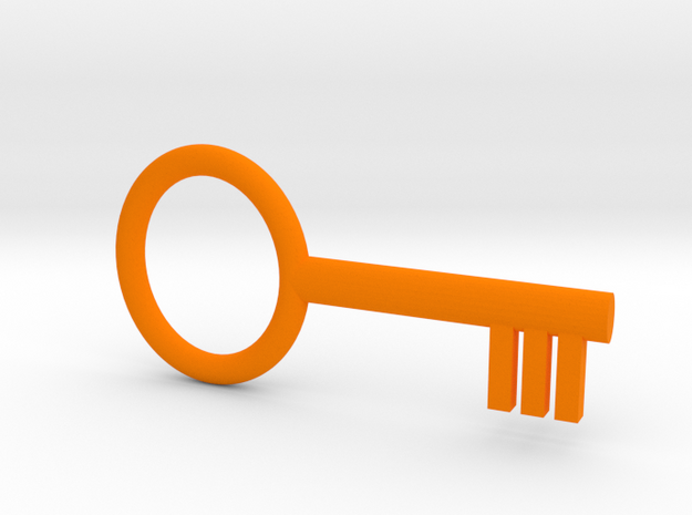 Key, Basic Toy in Orange Processed Versatile Plastic