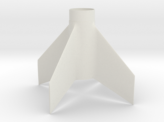 Antares style Fin Unit for BT60 and 24mm motors in White Natural Versatile Plastic