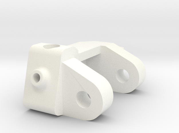 1/5 Scale Caster Block, LH in White Processed Versatile Plastic