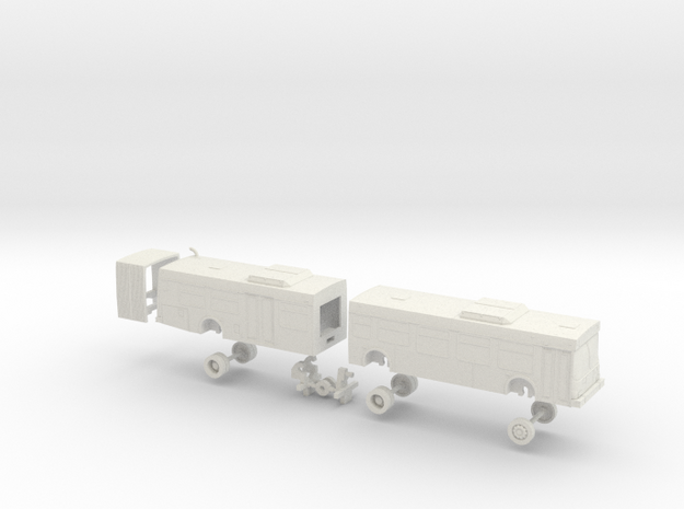 HO Scale Bus New Flyer D60LF OCTA 7400s in White Natural Versatile Plastic