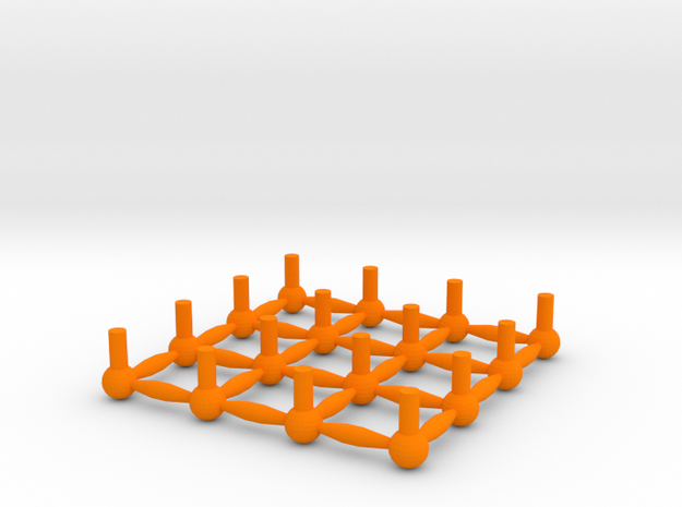 Spare Ball Pins Sprue Small Scale in Orange Processed Versatile Plastic