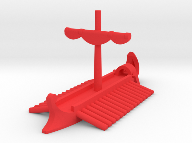 1/1200 Roman Actuaria Game Pieces in Red Processed Versatile Plastic: Extra Small