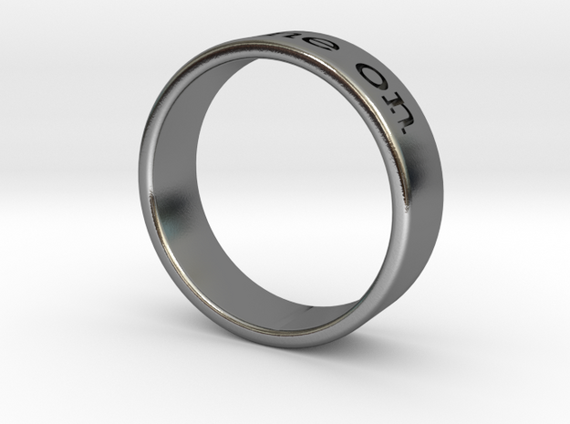"Shine On" engraved ring in Polished Silver