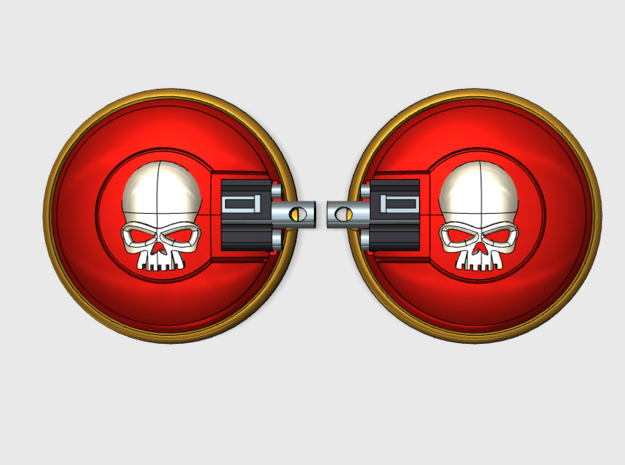 10x Skull - Naxos Combat Shields in Tan Fine Detail Plastic: Small