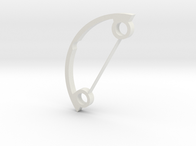 Frame/card holder for 31.5mm fancy chassis in White Natural Versatile Plastic