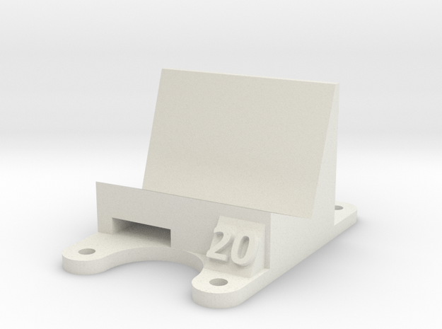 ZMR 250: 20 Degree Action Cam Mount in White Natural Versatile Plastic