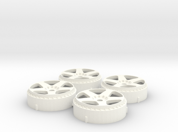 MST / Rays Nismo LM GT2 Insert (x4) in White Processed Versatile Plastic