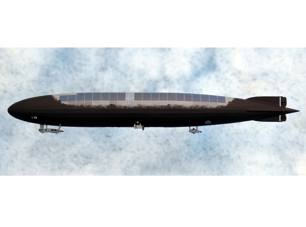 Zeppelin L35 of WWI 1/700 scale in White Natural Versatile Plastic