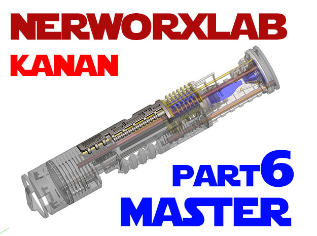 NWL Kanan - Master Part6 Lightsaber Chassis in White Natural Versatile Plastic