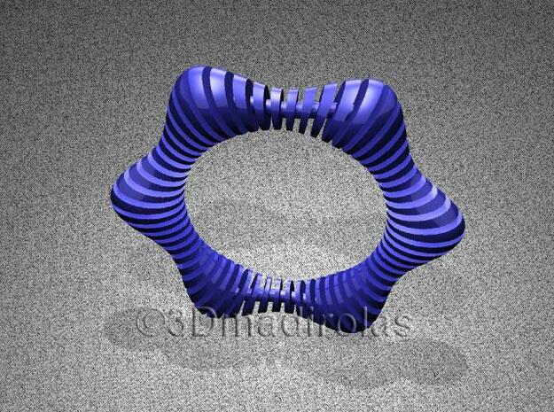 Floors Bracelet 01 in Purple Processed Versatile Plastic