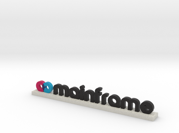 Mainframe Logo White in Full Color Sandstone