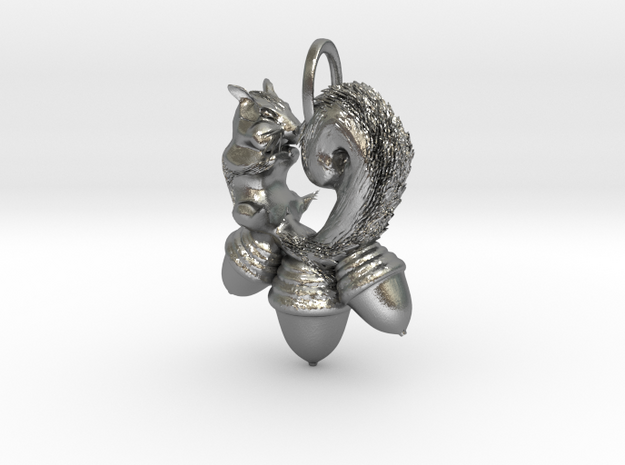 Squirrel in Natural Silver